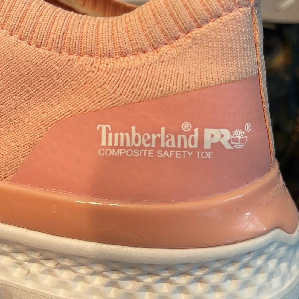 Women's Timberland PRO Knit‎ Setra Composite Safety Toe Sneakers Women’s 8W Pink